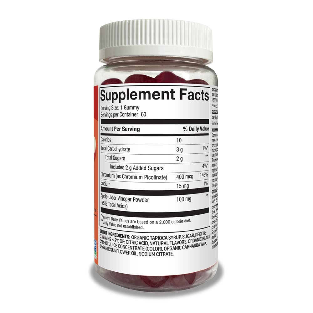 Amazon Basics Weight Management Support Gummy with 400 mcg Chromium Picolinate, 60 Count