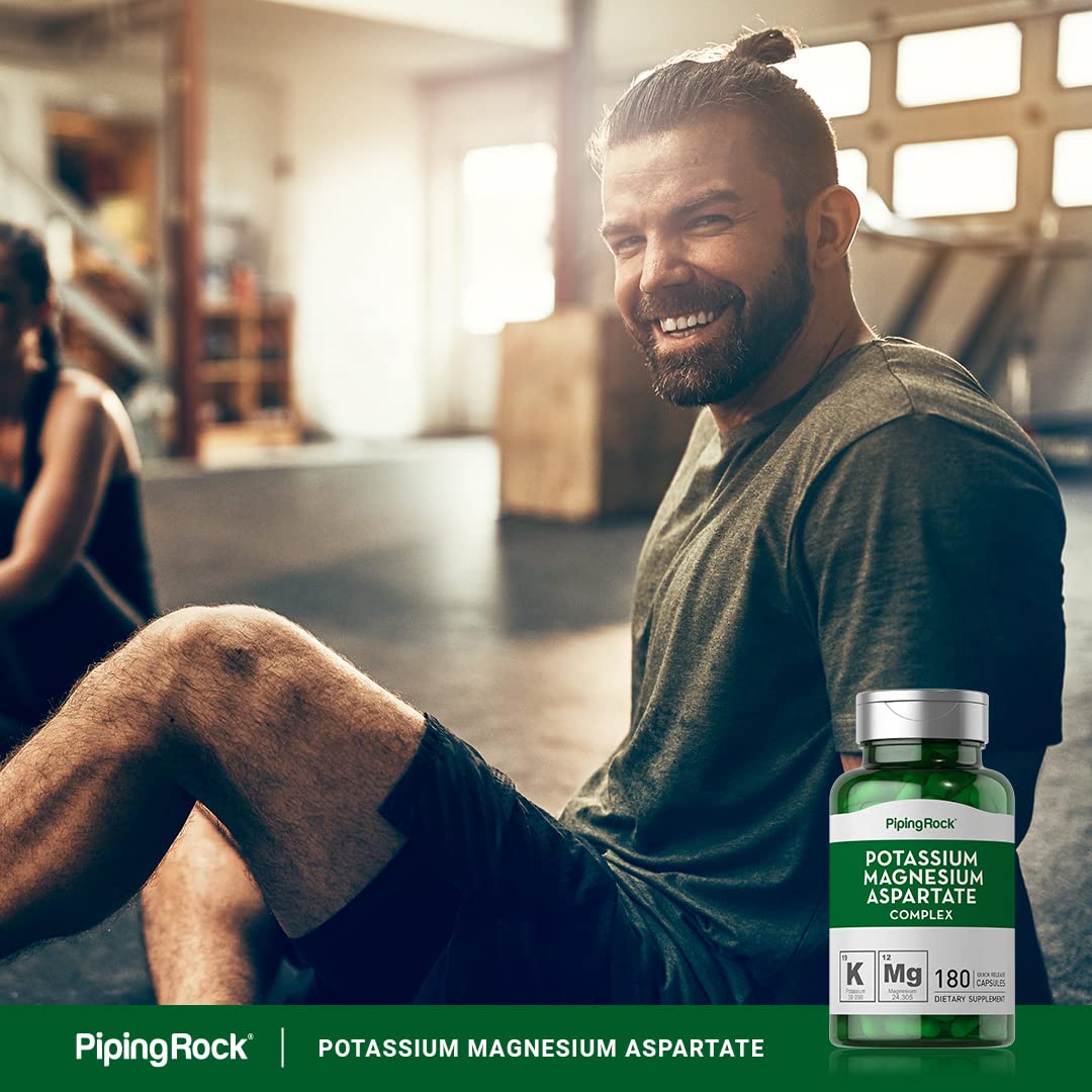 Piping Rock Potassium Magnesium Aspartate Supplement Capsule, 180 Count