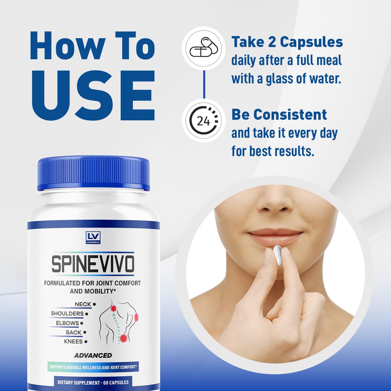 LIVORKA Spine Vivo Plus Capsules, 120 Capsules