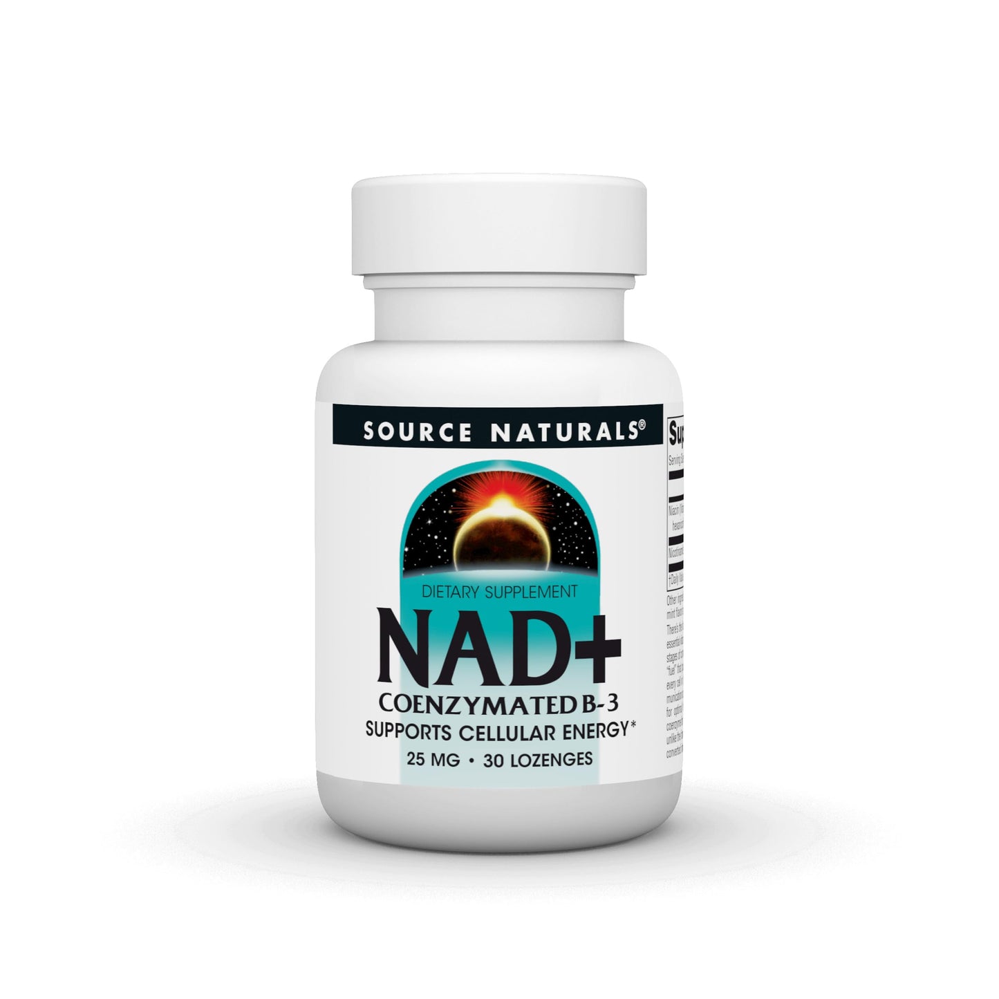 Source Naturals NAD+, Coenzymated B-3 25 mg Lozenges, 30 Count