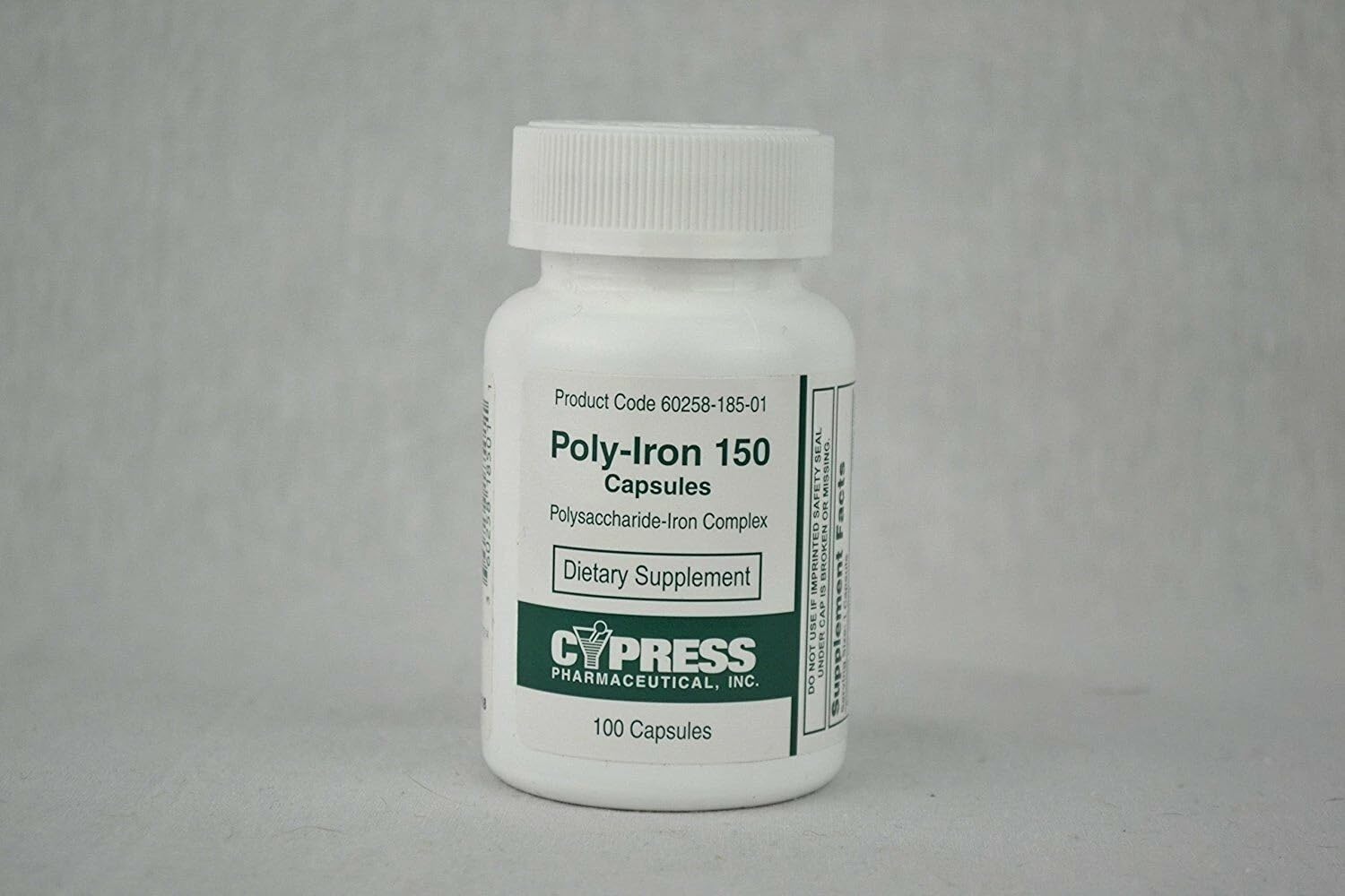 Cypress Pharmaceutical Poly-Iron 150 mg Capsule, 200 Capsules