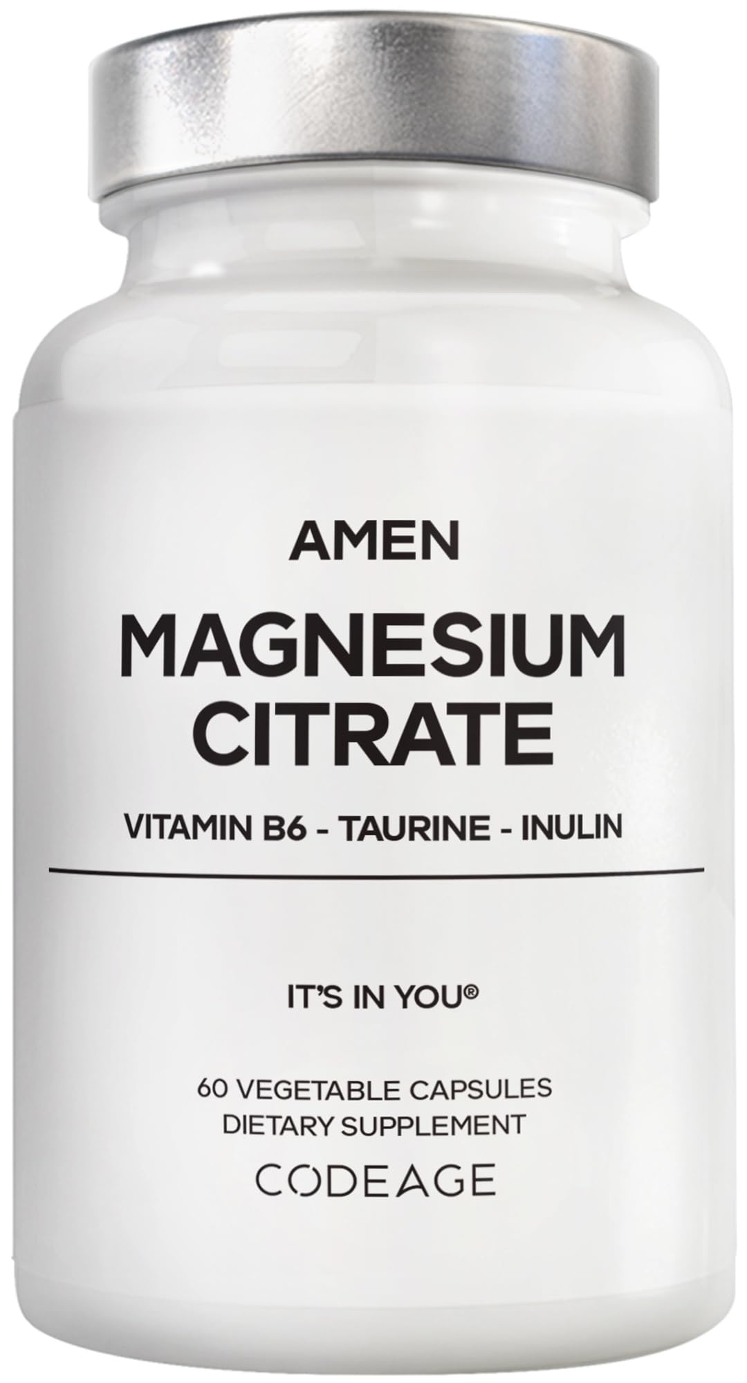 Amen Magnesium Citrate Supplement Capsules 60 Count