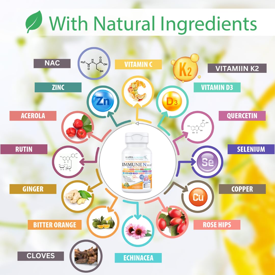 KAPPA NUTRITION Immune N Plus 15 in 1 Capsule, 60 Count