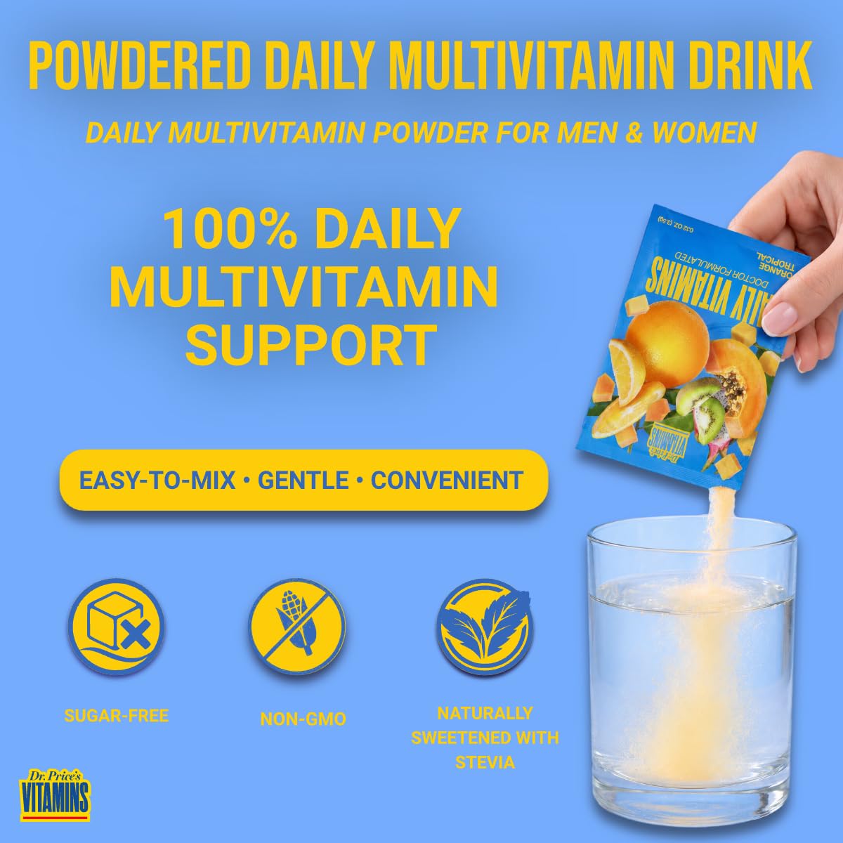Dr. Price's Vitamins Multivitamin Powder Vitamin C Orange Tropical 30 Pack