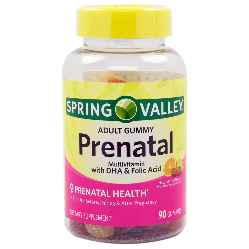Spring Valley Prenatal Multivitamin with DHA & Folic Acid Gummy, 90 Gummies