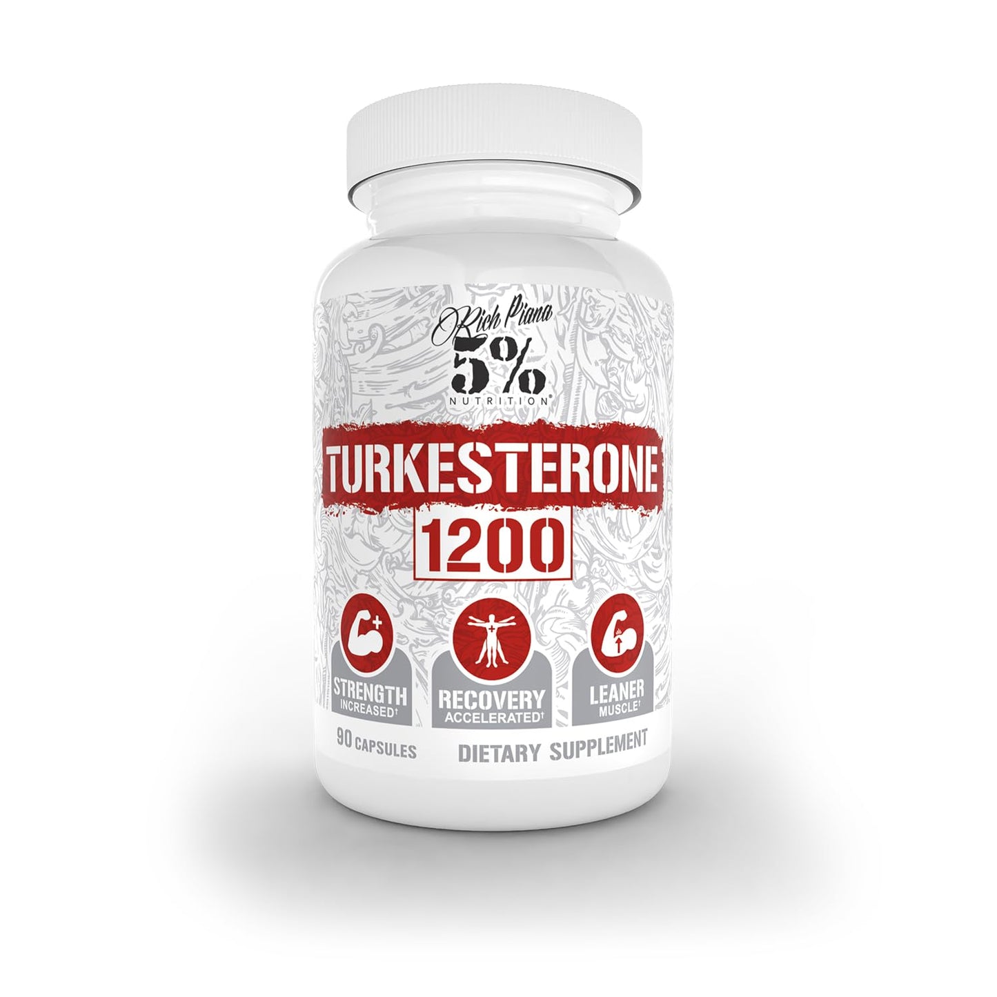 5% Nutrition Turkesterone 1200mg Capsule, 120 Count