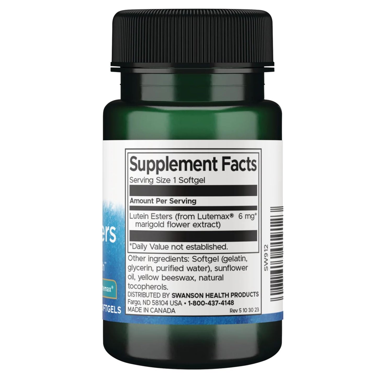 Swanson Lutein 6 mg for Eye and Vision Health Softgel, 100 Softgels