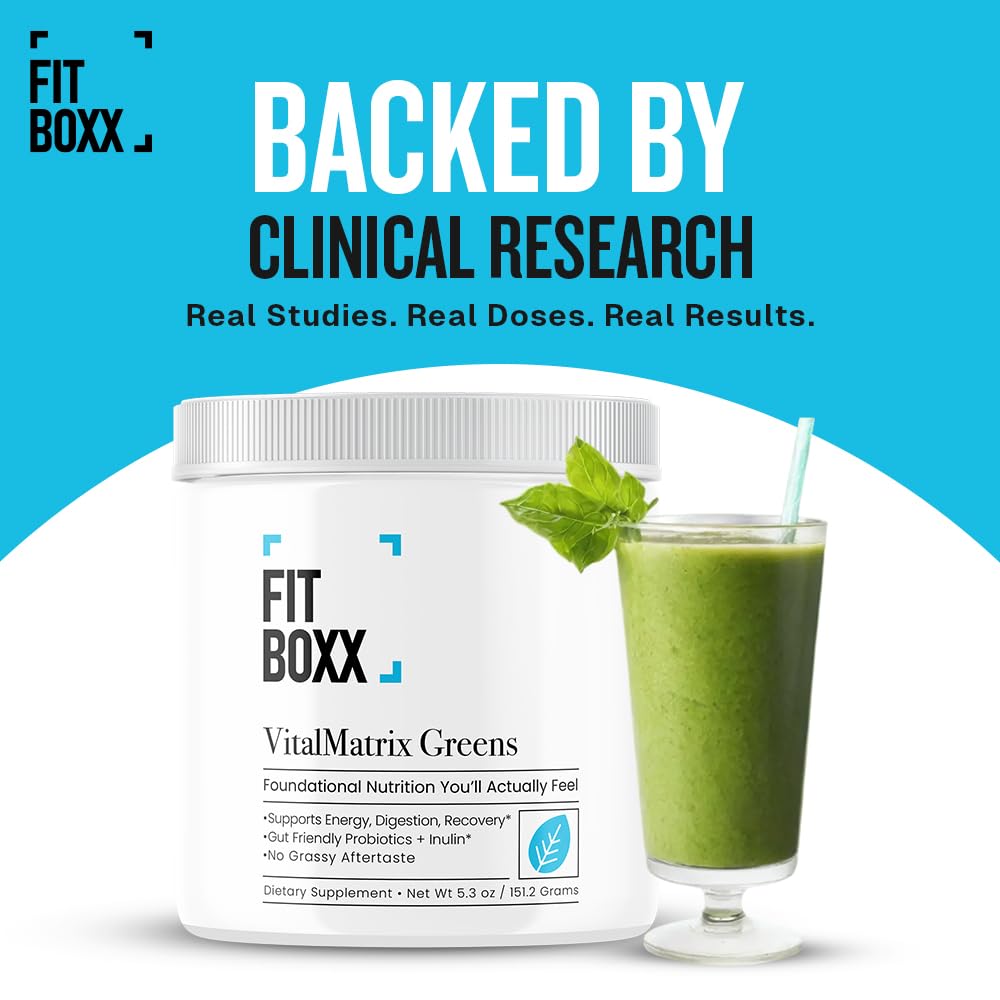 Fit Boxx VitalMatrix Organic Greens Powder 5.3 Ounce