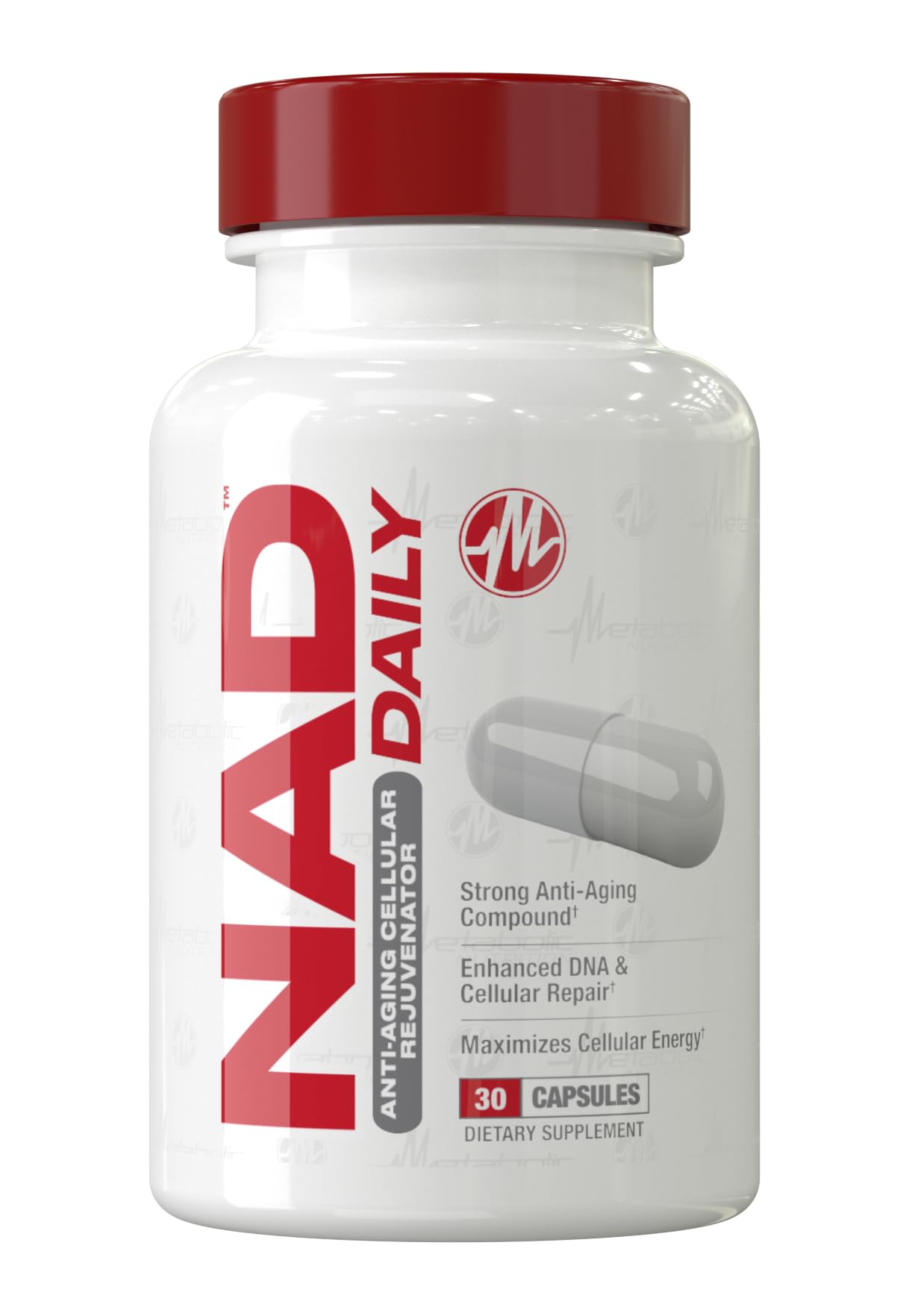 Metabolic Nutrition NAD Daily 150mg Anti-Aging Cellular Rejuvenator Capsules 30 Count