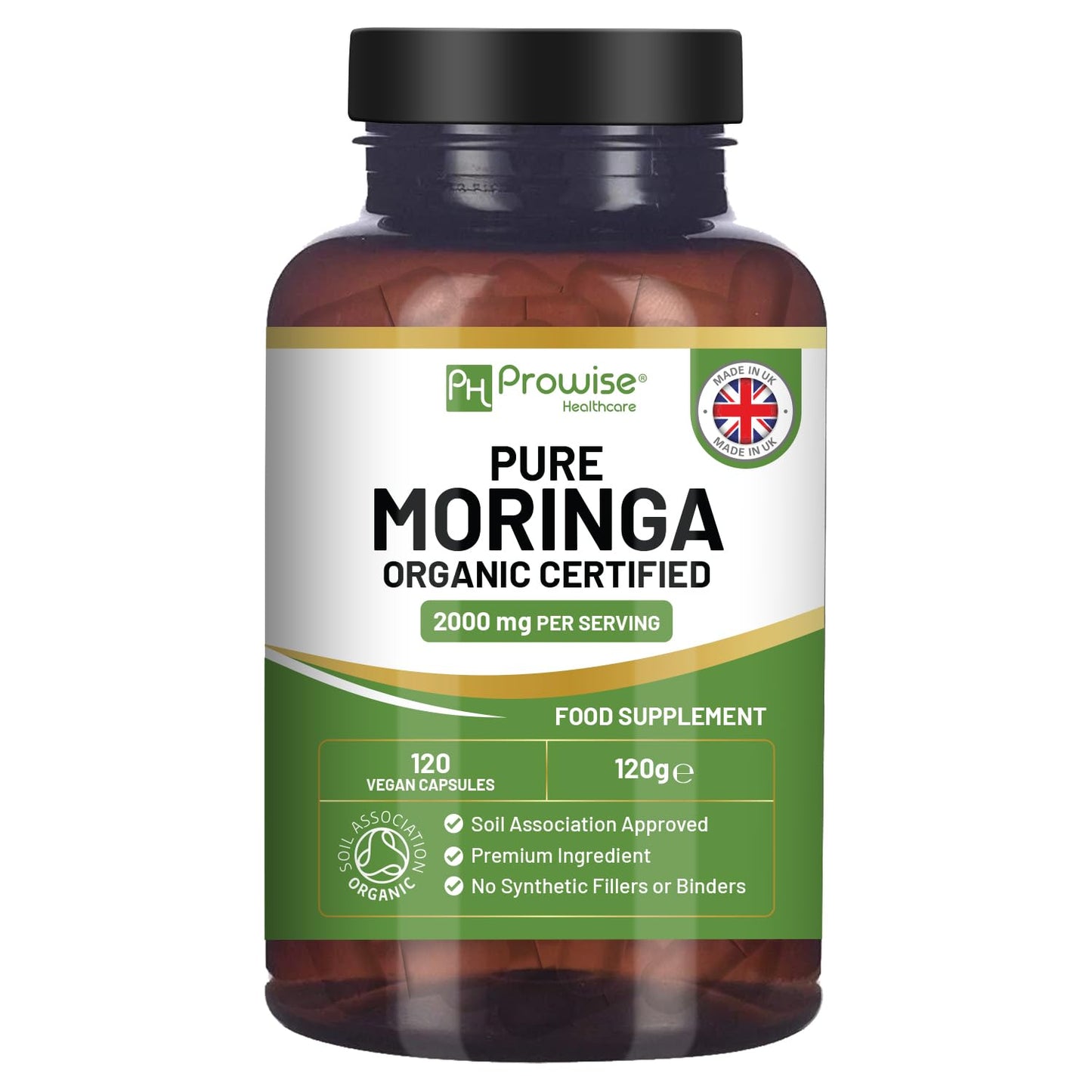 PH PROWISE Healthcare Moringa 2000mg Capsules, 120 Count