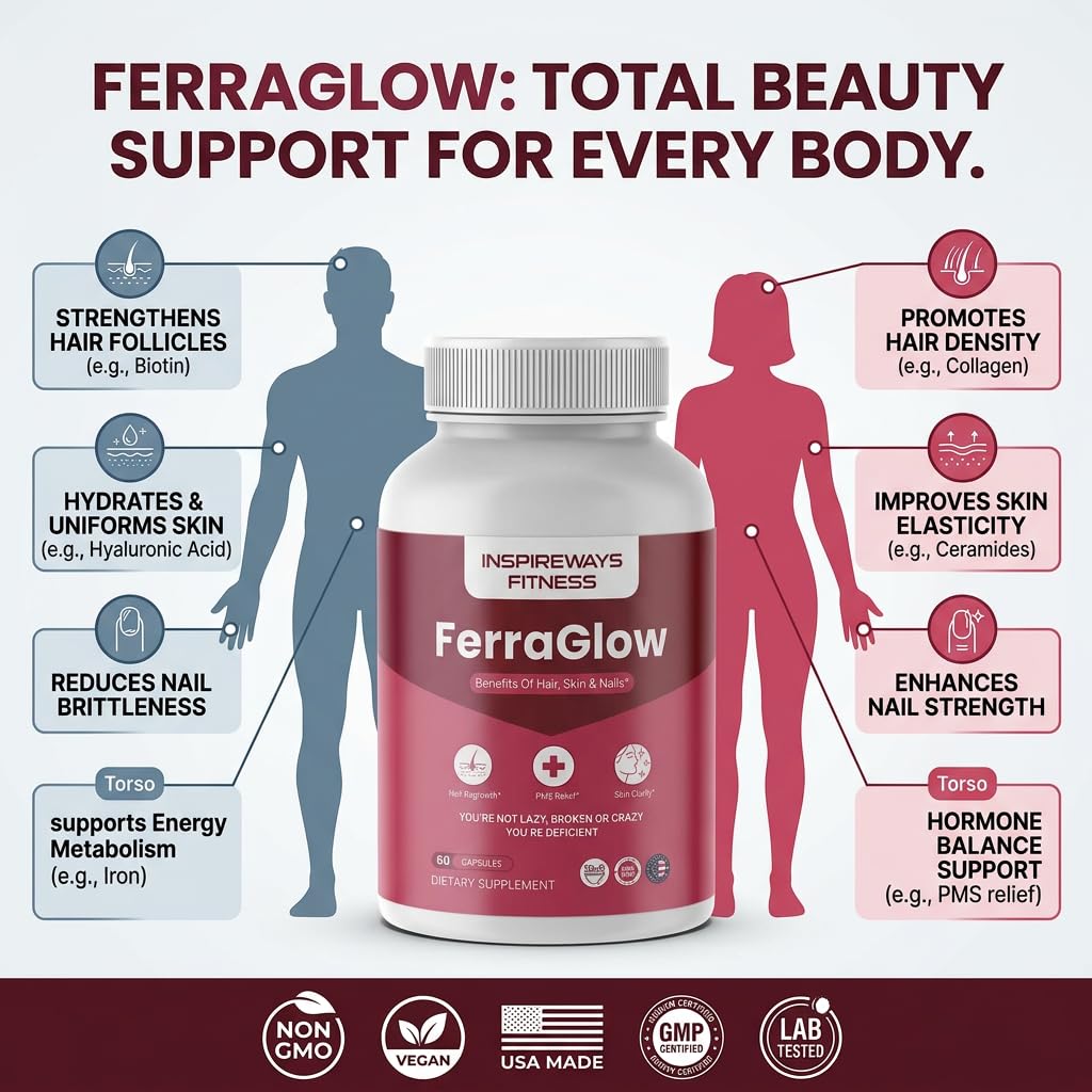 Fitness InspireWays Vital Iron Support Capsules, 60 Count