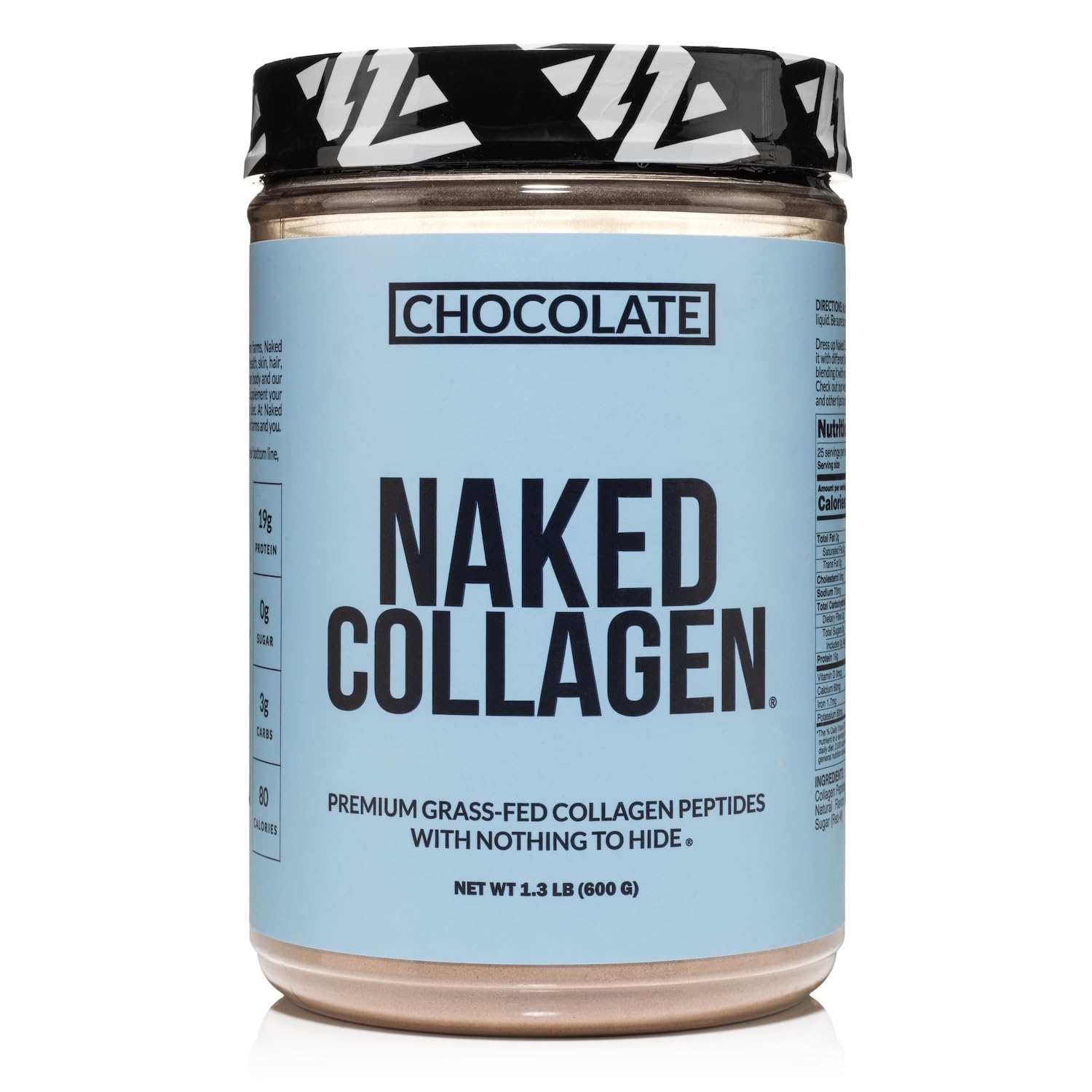 NAKED Chocolate Collagen Peptides Protein Powder, 20 oz