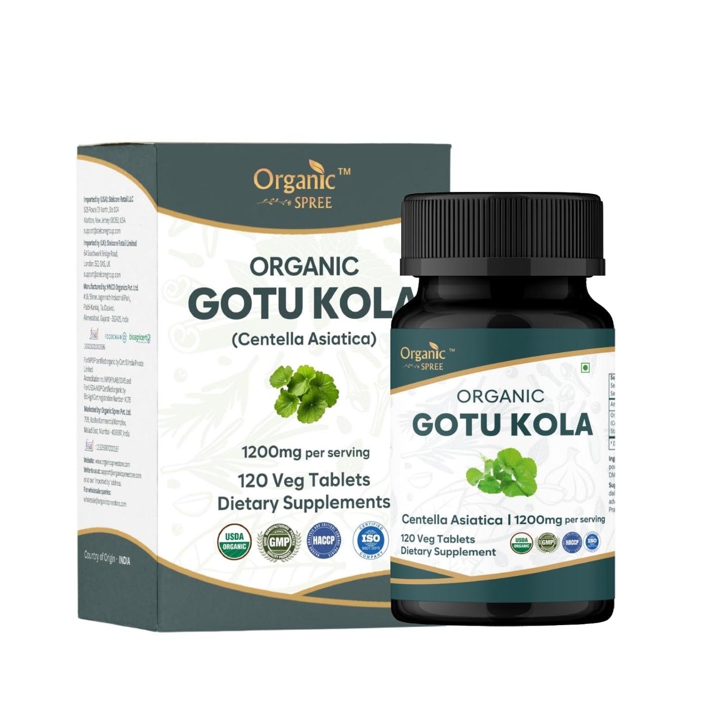 ORGANIC SPREE Gotu Kola 120 Tablets