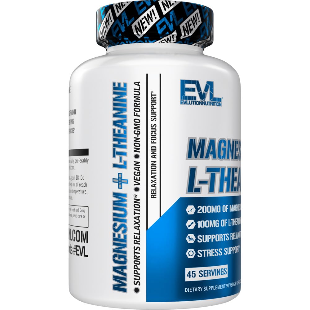 Evlution Magnesium L-Theanine Capsule 90 Count