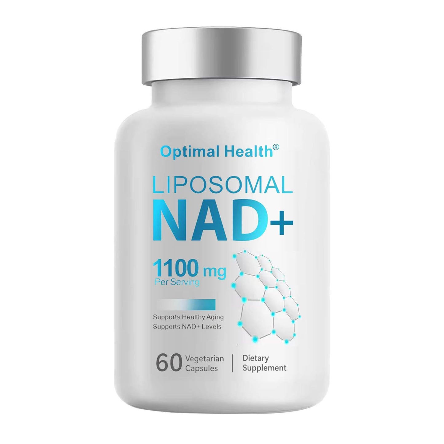 Optimal Health Liposomal NAD+ Supplement with Resveratrol 1100 mg Capsule, 60 Count