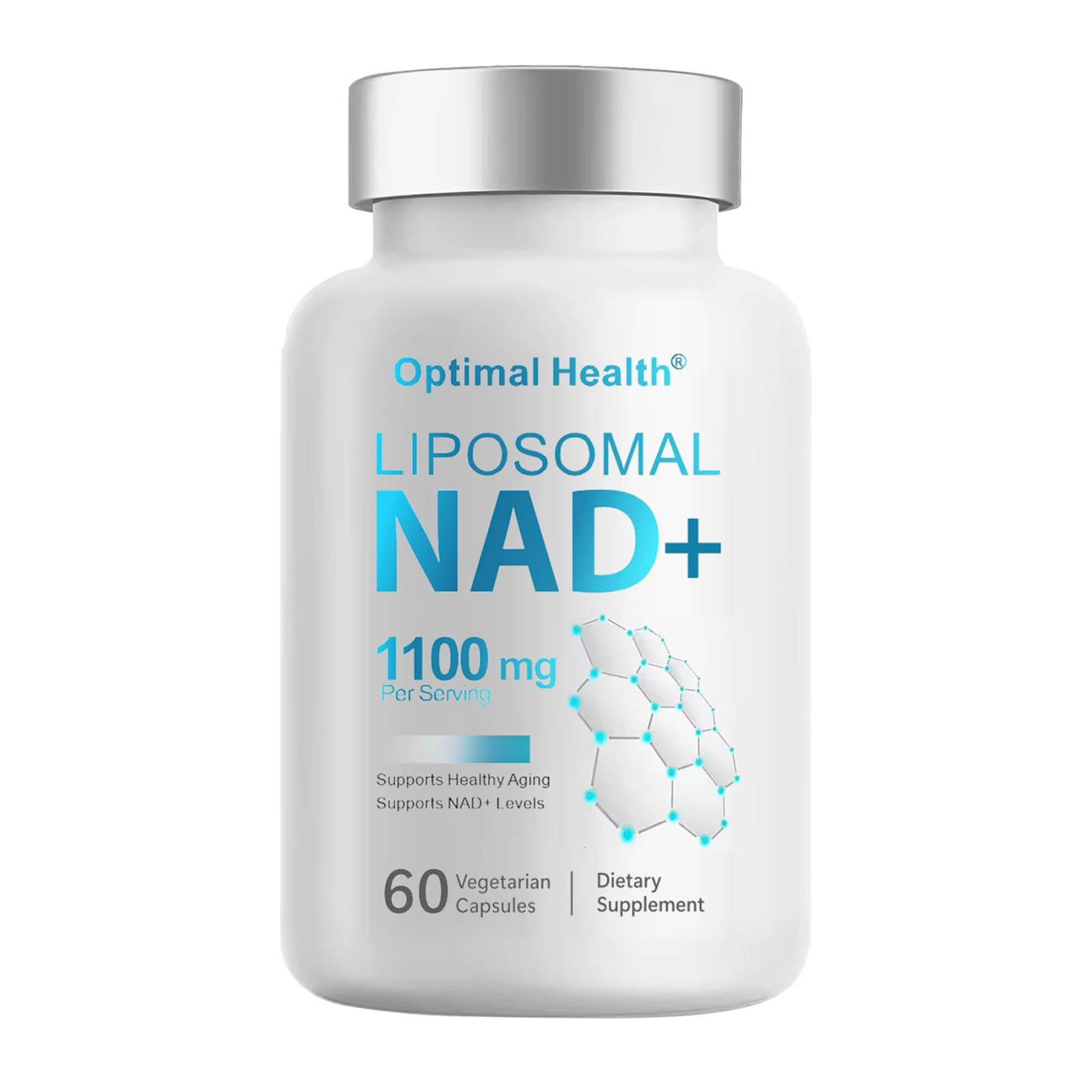Optimal Health Liposomal NAD+ Supplement with Resveratrol 1100 mg Capsule, 60 Count