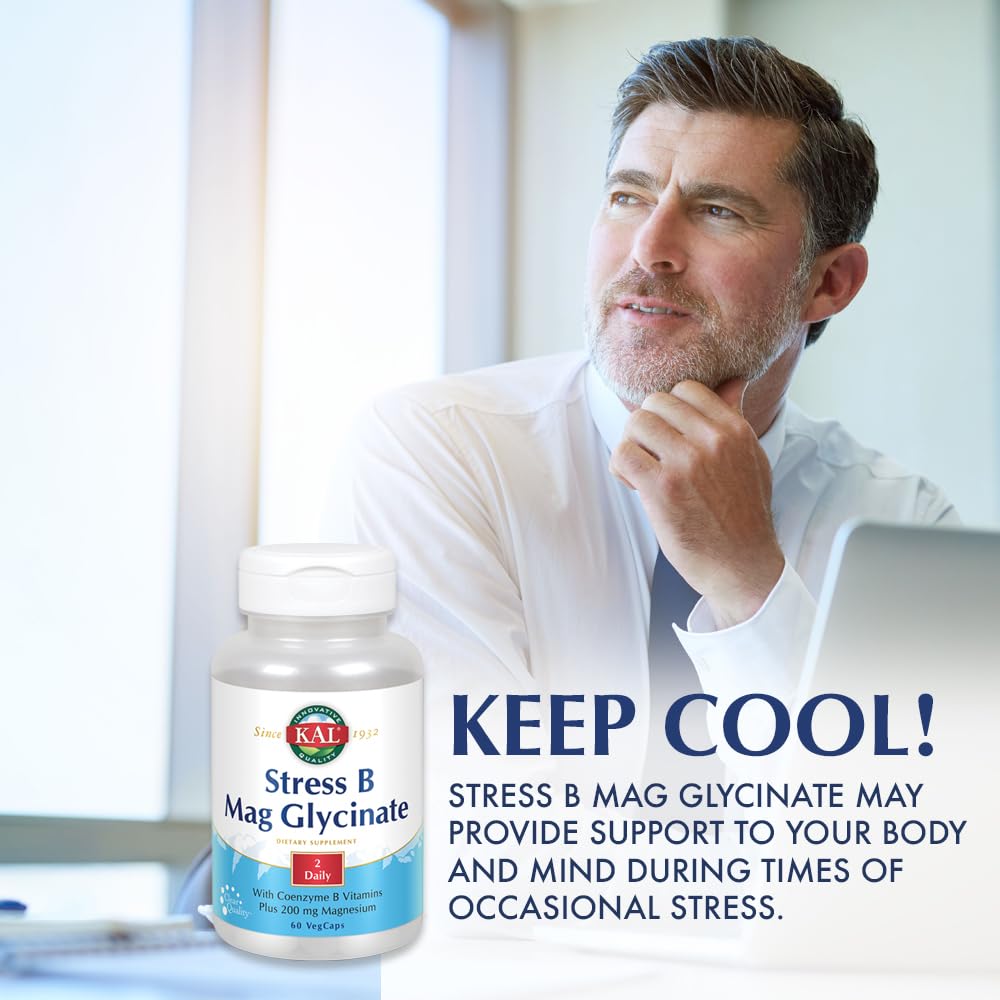 KAL Stress B Mag Glycinate Capsules 60 Count