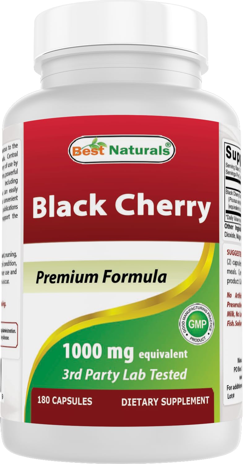 Best Naturals Black Cherry 1000 mg Capsule, 180 Capsules