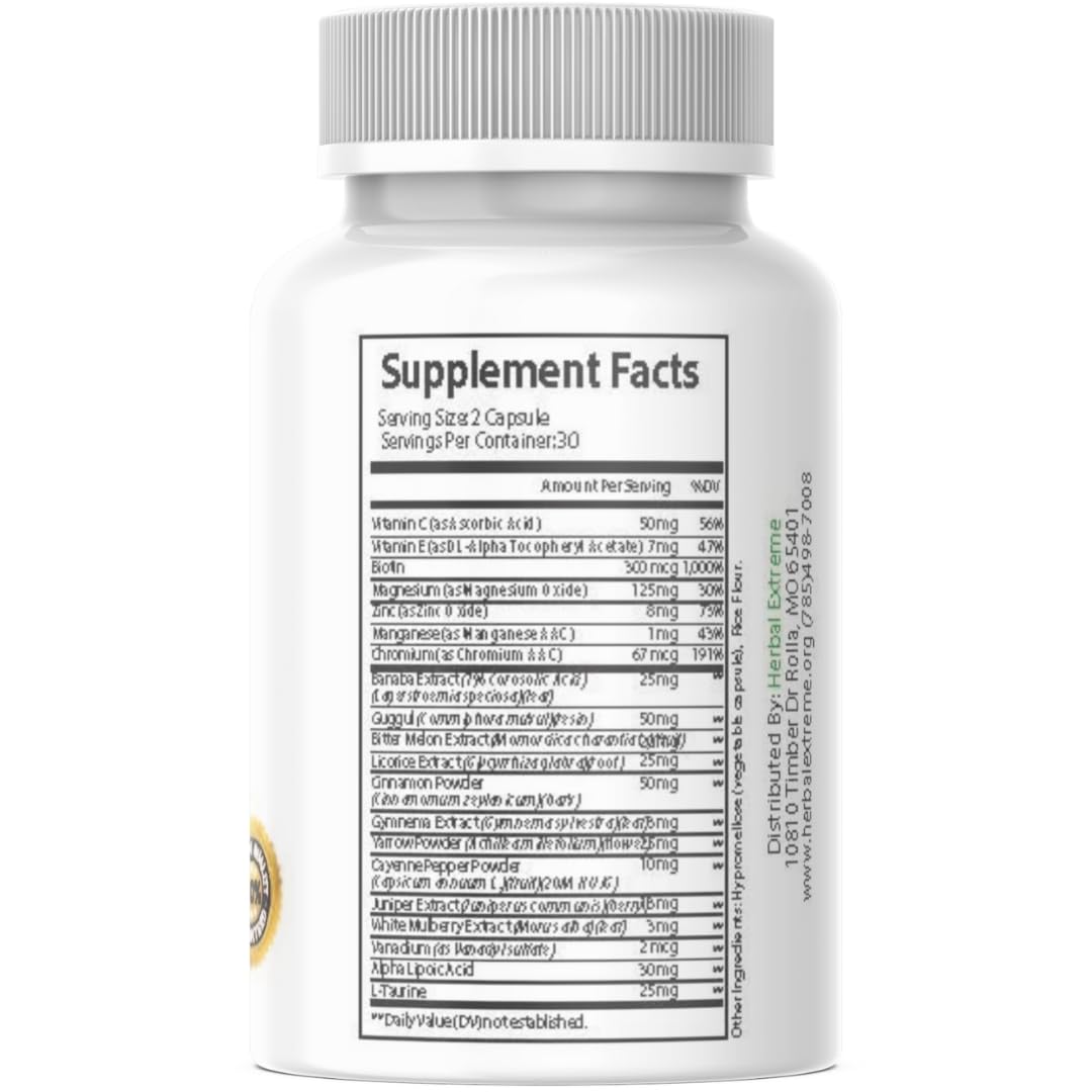Herbal Extreme Glycifen Capsules 60 Count