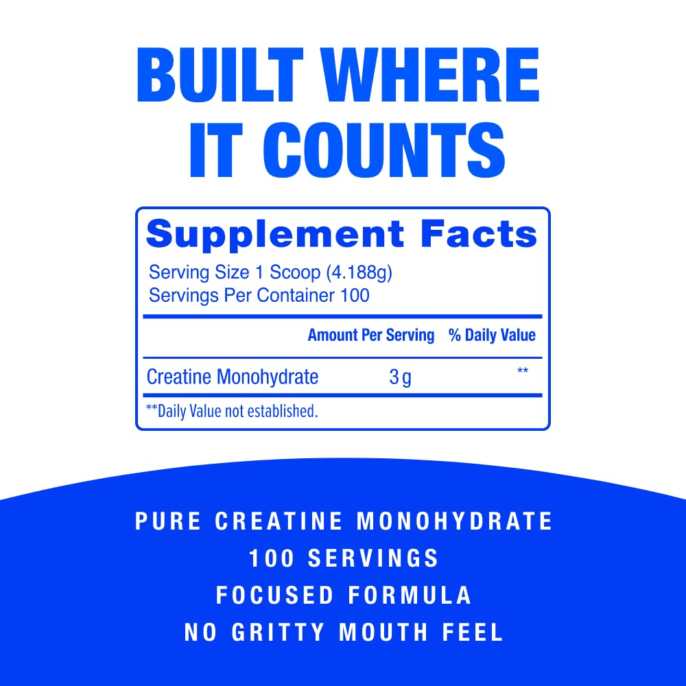 CreaBOOST Creatine Monohydrate Powder 10.58 Ounce