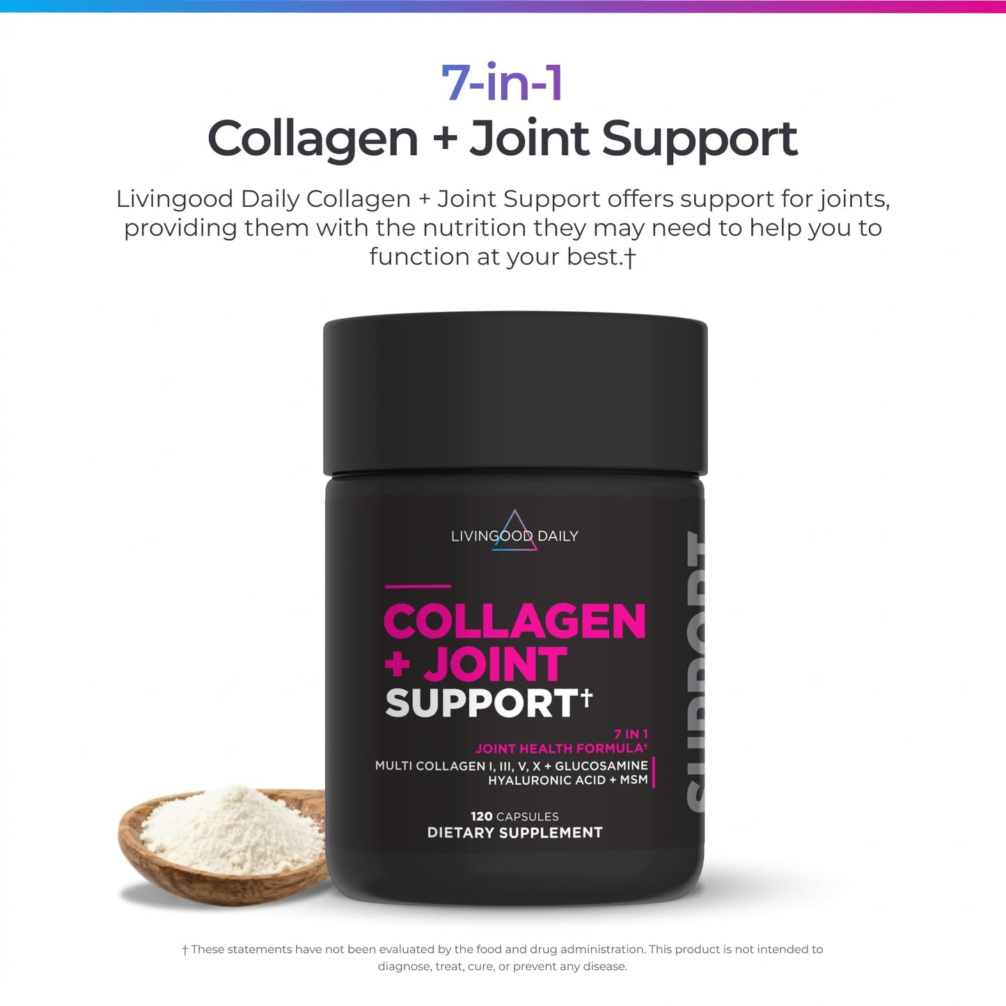 Livingood Daily Collagen + Joint Support Capsules 120