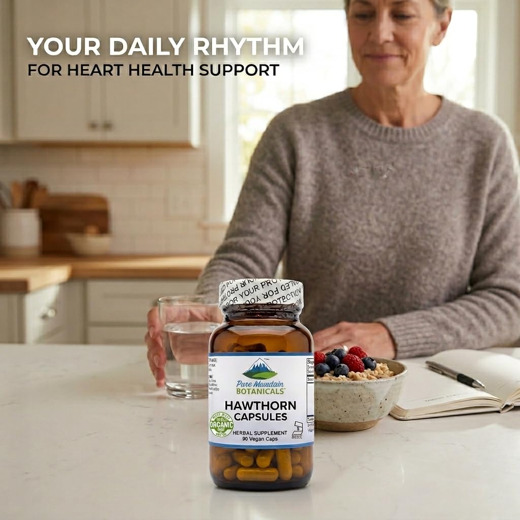 Pure Mountain Botanicals Hawthorn Berry Capsules, 90 Count