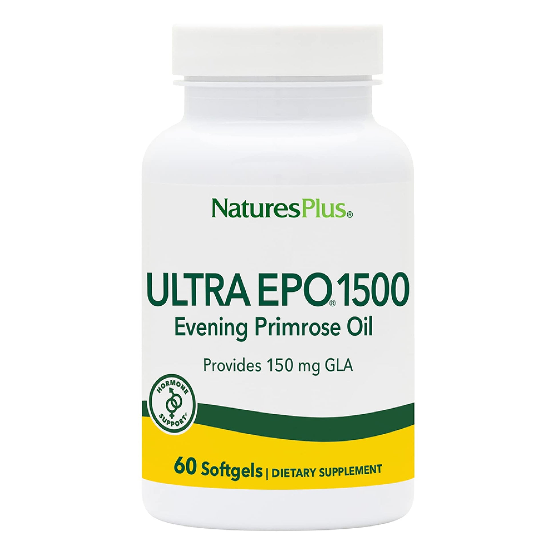 NaturesPlus Ultra EPO 1500 Evening Primrose Oil Softgels, 60 Count