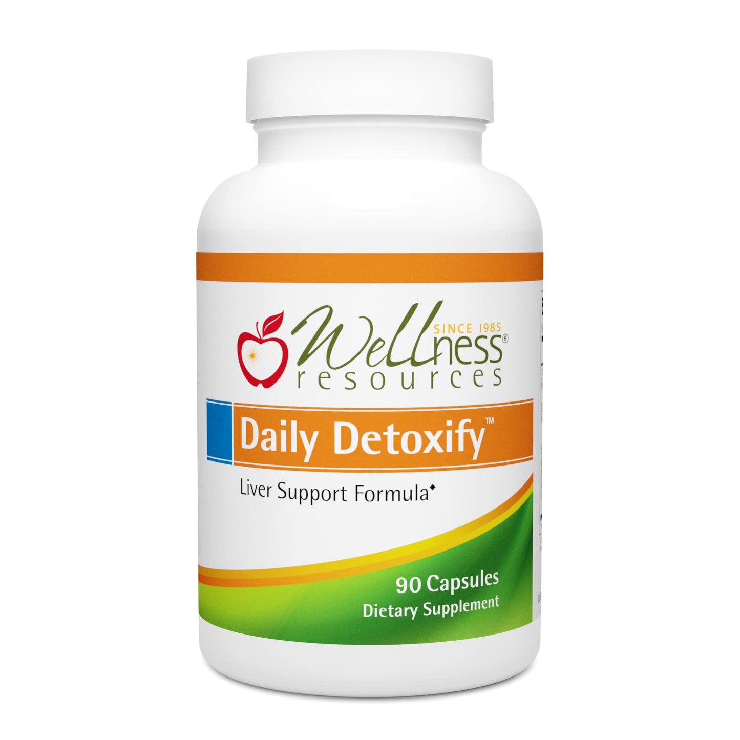 Wellness Resources Daily Detoxify with Silymarin, Dandelion, RA Lipoic Acid, NAC, Chlorella and More for Liver Support and Comprehensive Detoxification, 90 Capsules