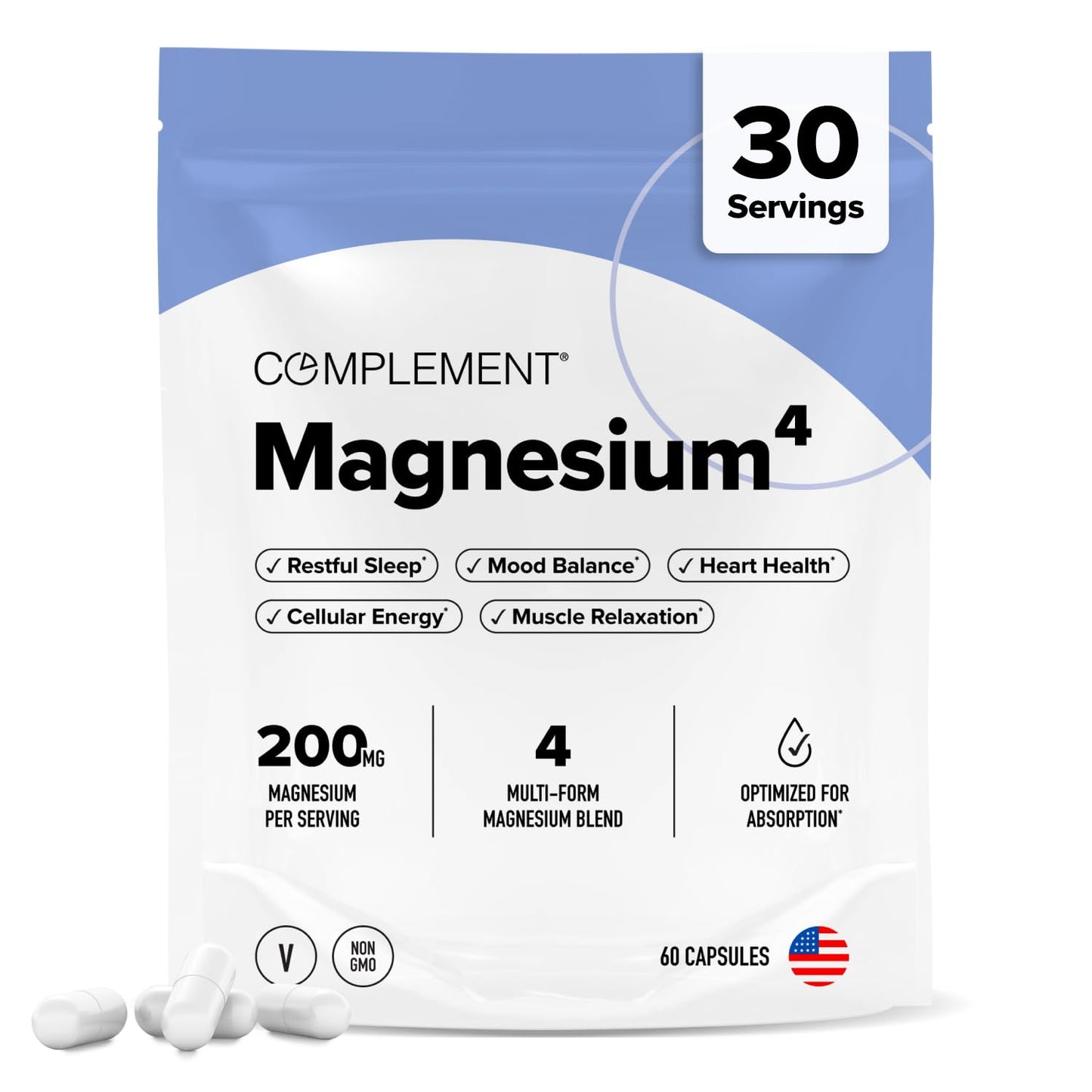 Complement Magnesium Complex 200mg 4 Forms Capsule, 60 Capsules