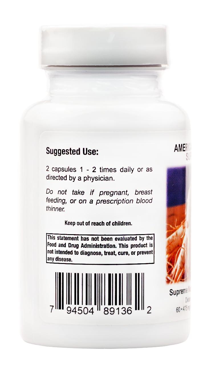 Supreme Nutrition Products American Ginseng Supreme 60 Capsules