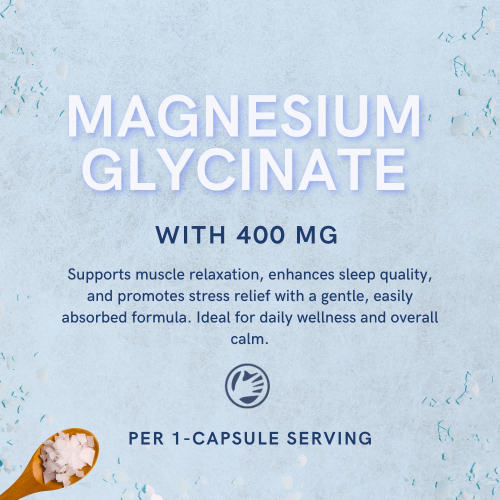 HEALTH BY ME Magnesium Glycinate 400 mg Tablet, 180 Tablets, 2-Pack
