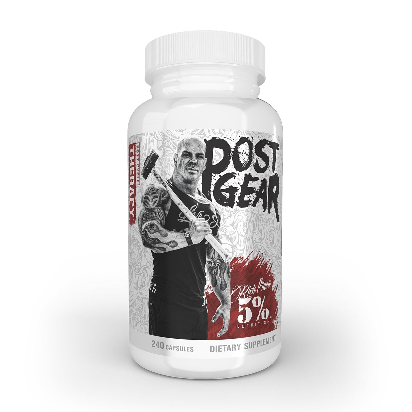 5% Nutrition Rich Piana Post Gear PCT Support Booster Capsule 240 Count