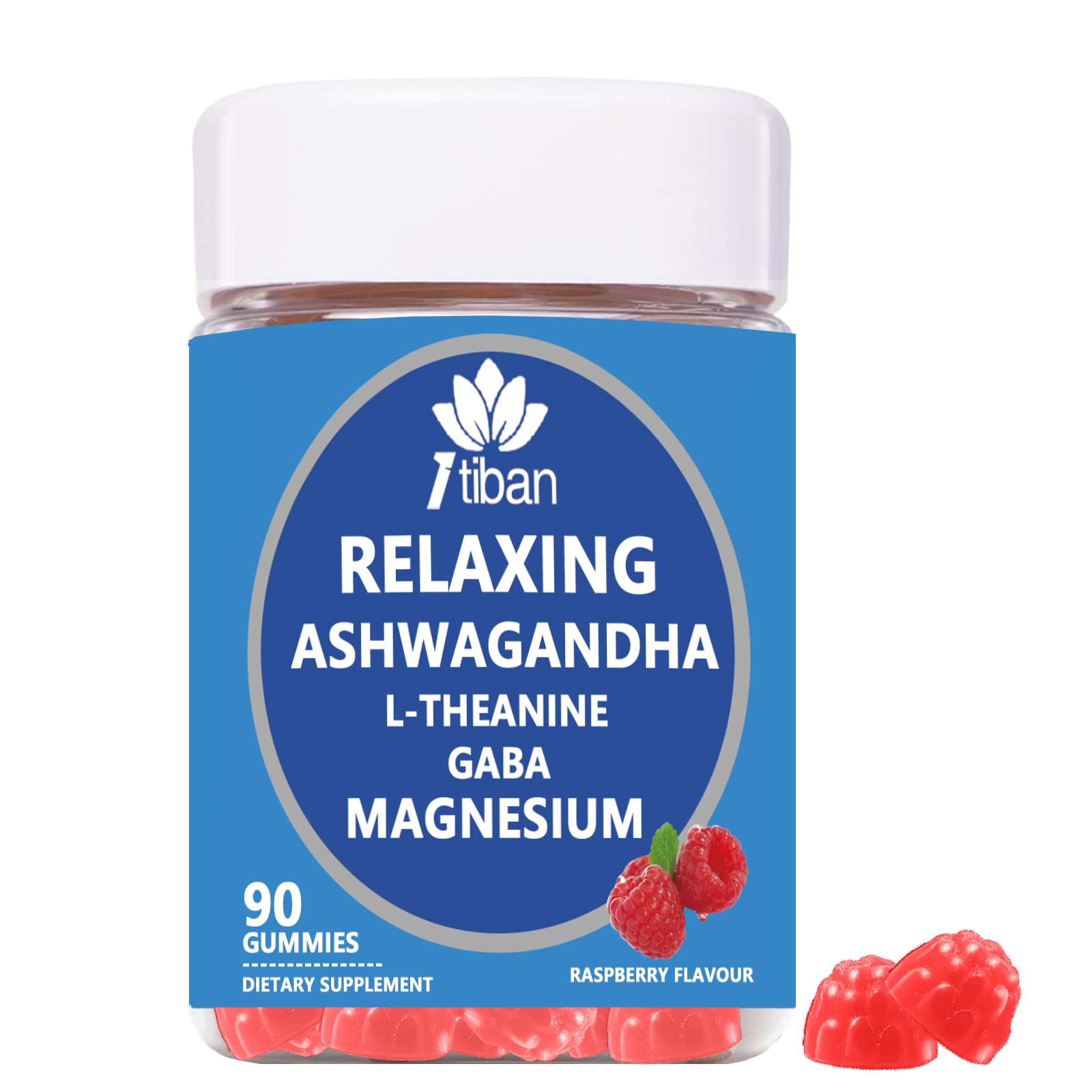 Itiban Cortisol Supplements for Women Calm Magnesium Glycinate Gummies, 90 Gummies