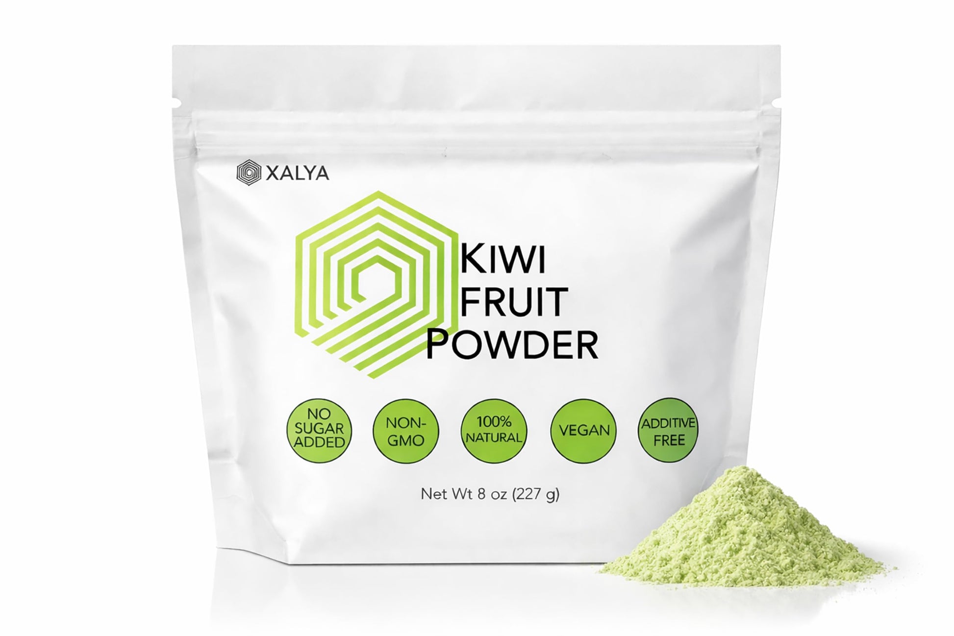 Xalya Kiwi Powder Smoothie Flavoring & Natural Green Food Coloring Powder, 8 Ounces