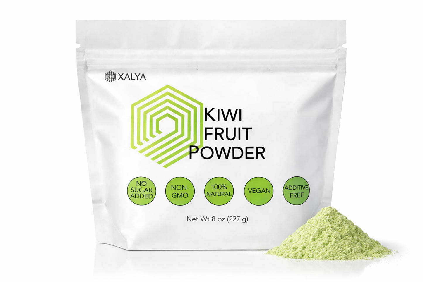 Xalya Kiwi Powder Smoothie Flavoring & Natural Green Food Coloring, 8 oz