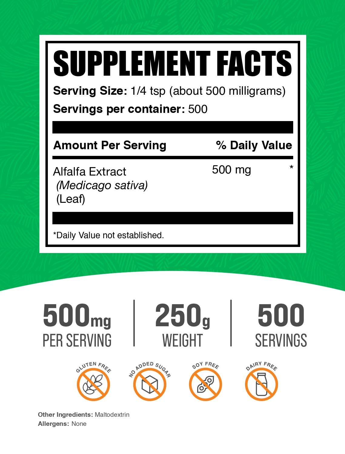 BulkSupplements Alfalfa Extract Powder, 8.82 oz