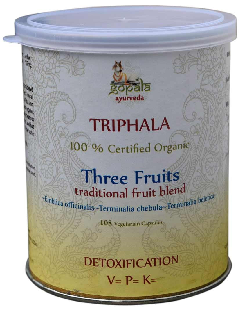Gopala Organic Triphala Capsules, 108 Count
