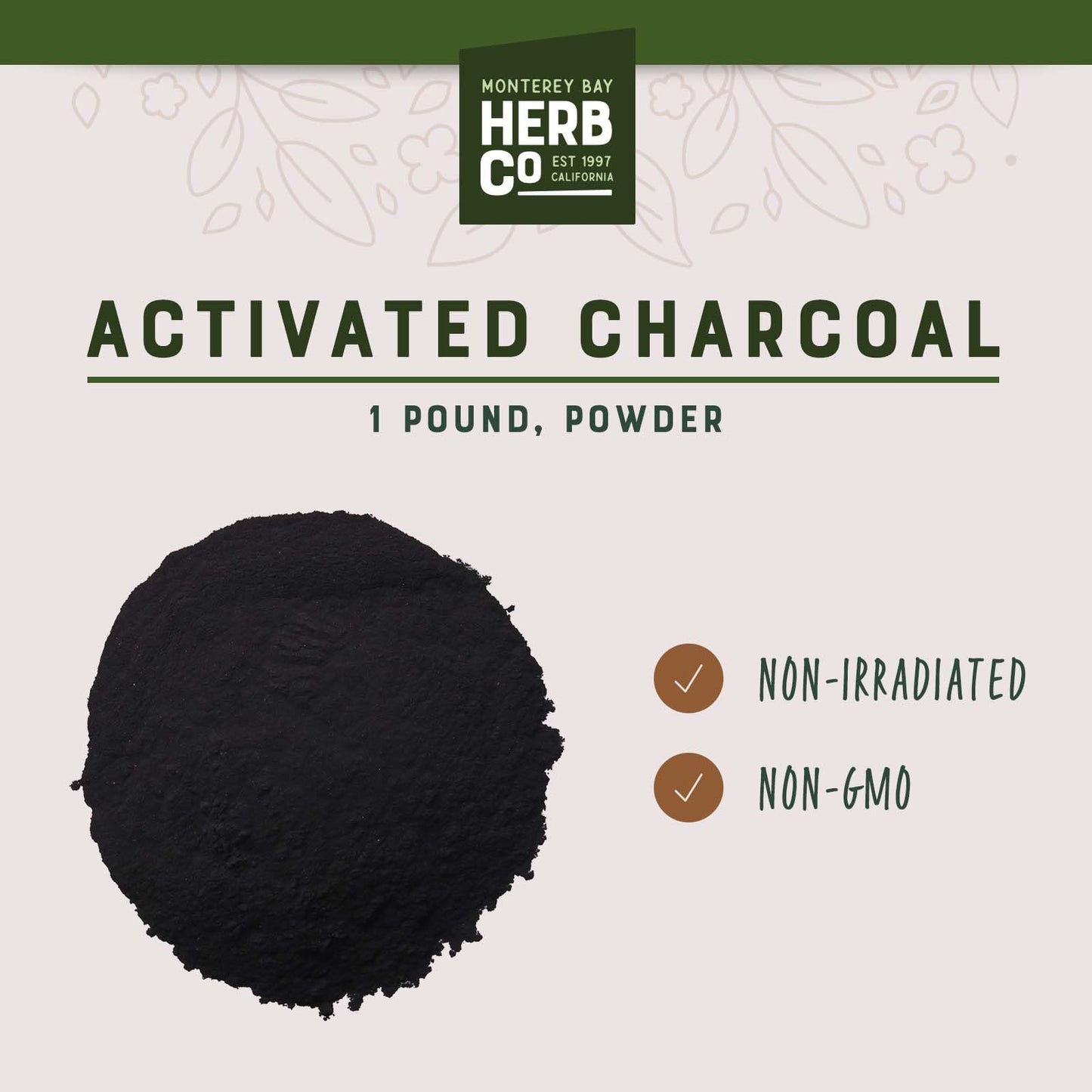 MONTEREY BAY HERB CO Activated Charcoal Powder, 16 oz