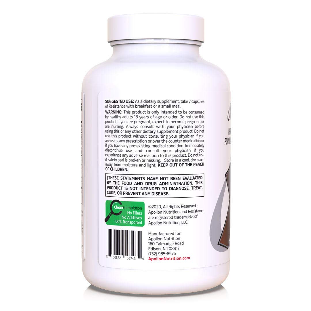 Apollon Nutrition Resistance Premium Immune System Support, 210 Capsules