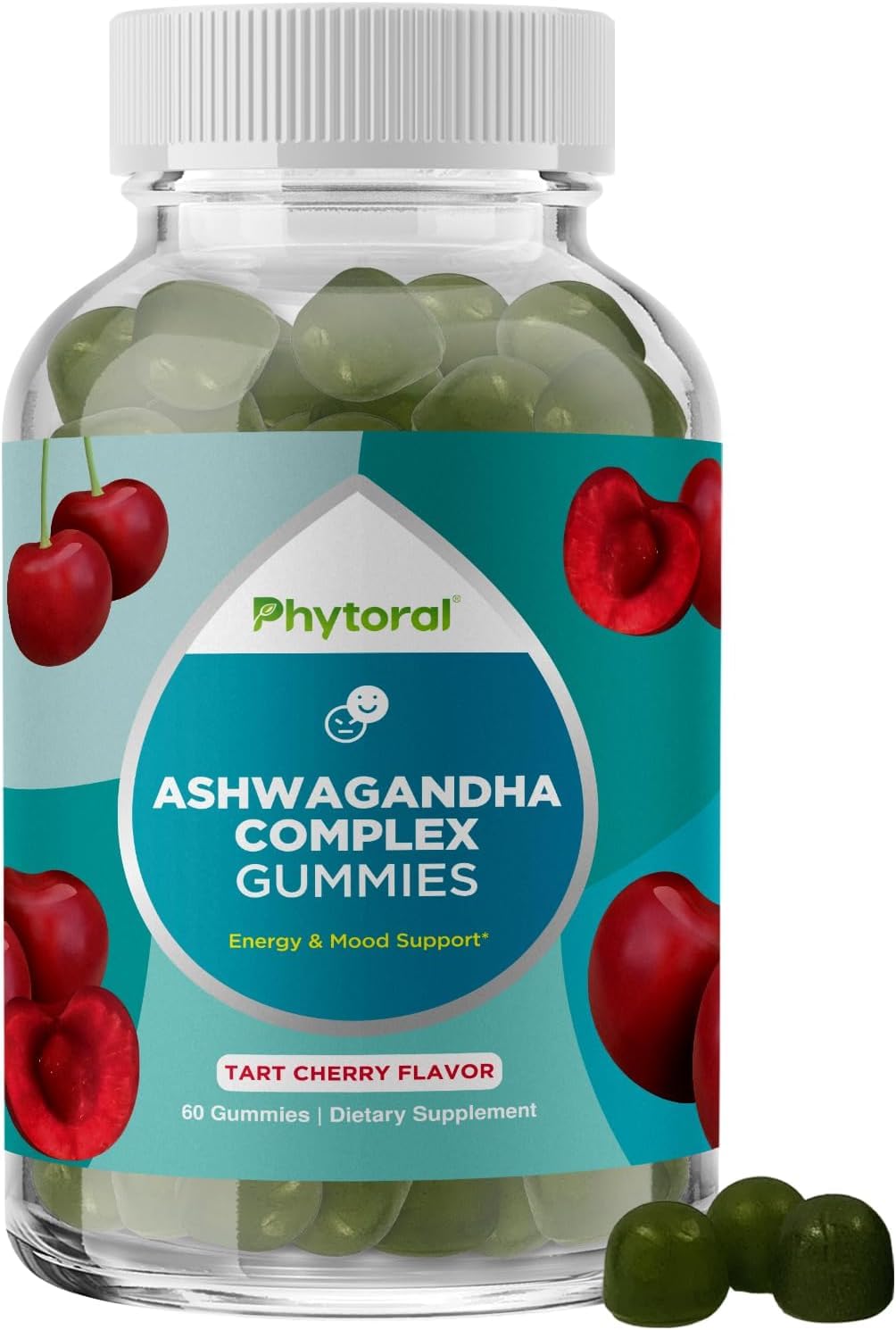 Phytoral Ashwagandha Gummies Chewable with Zinc & Vitamin D, 60 Count