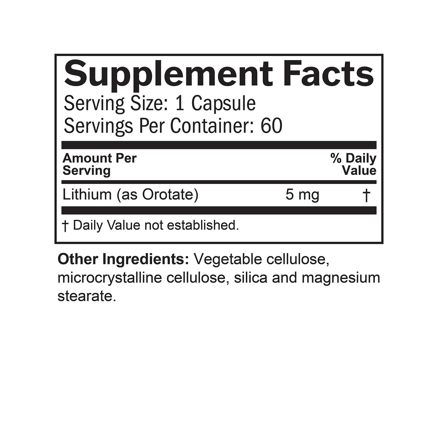 BrainMD Lithium Orotate 60 Capsules