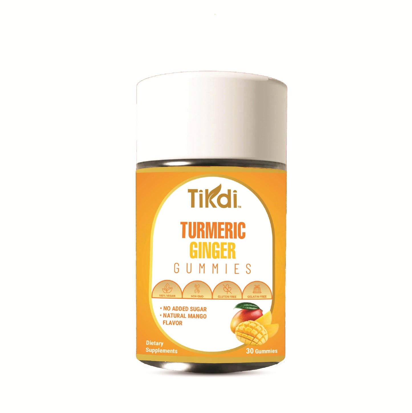 TIKDI Turmeric Ginger Gummies 30 Count