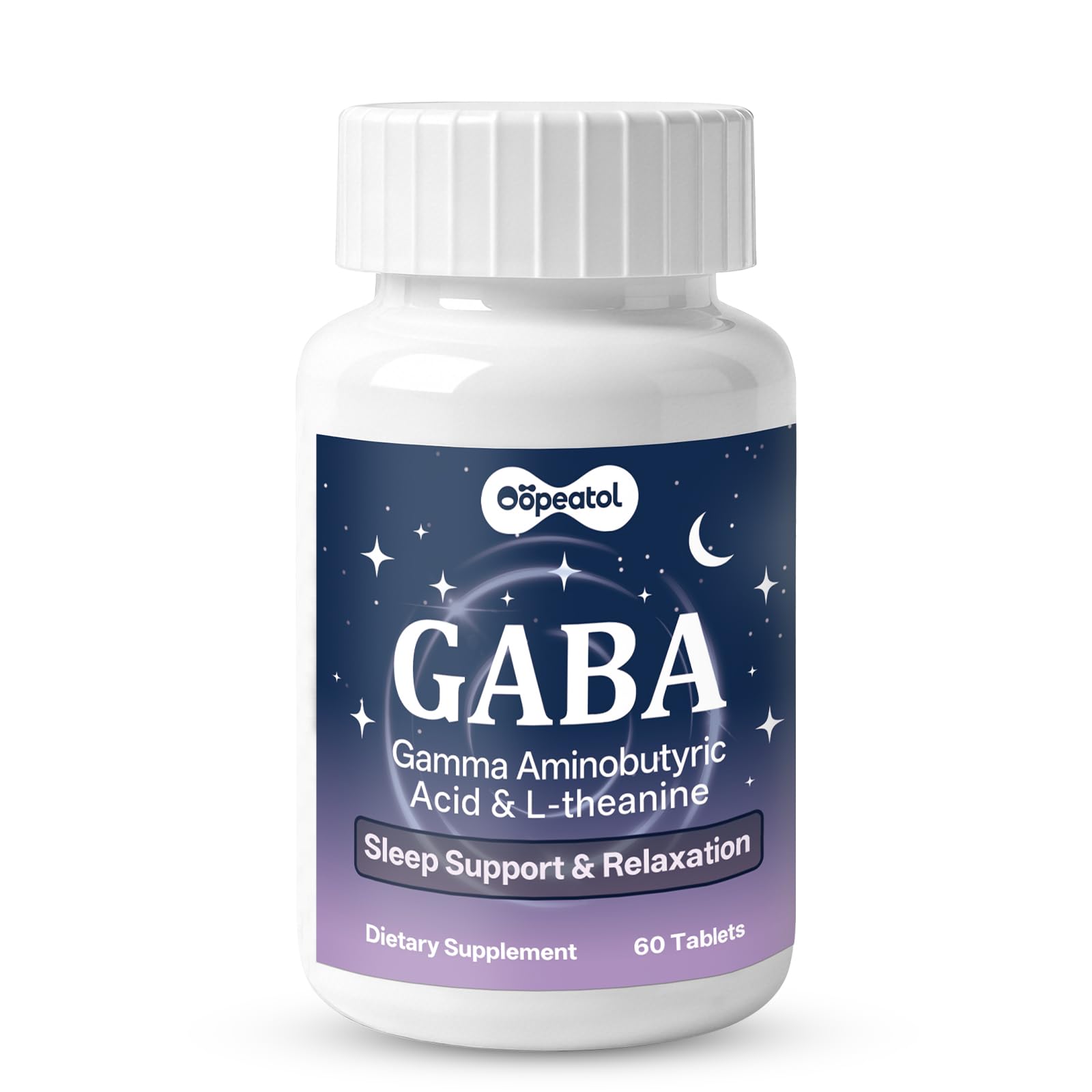 Oopeatol GABA Relaxation Supplement with L-Theanine & Magnesium, 60 Tablets