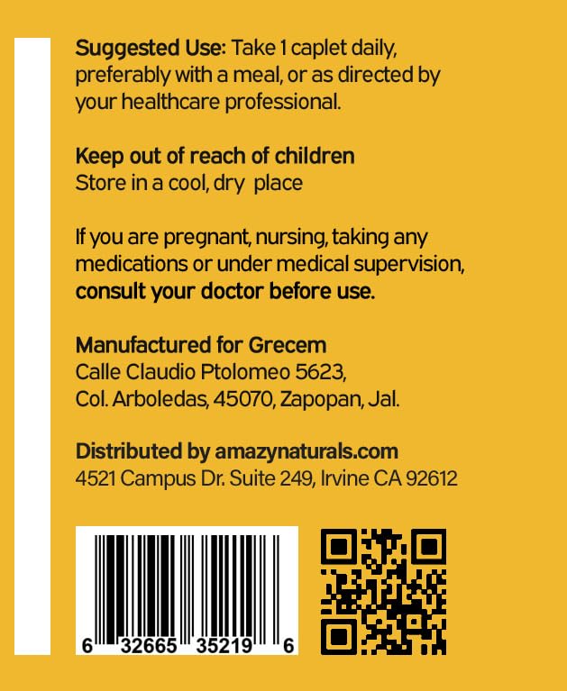 Amazy Naturals Turmeric Curcumin Supplement Capsule 30 Count