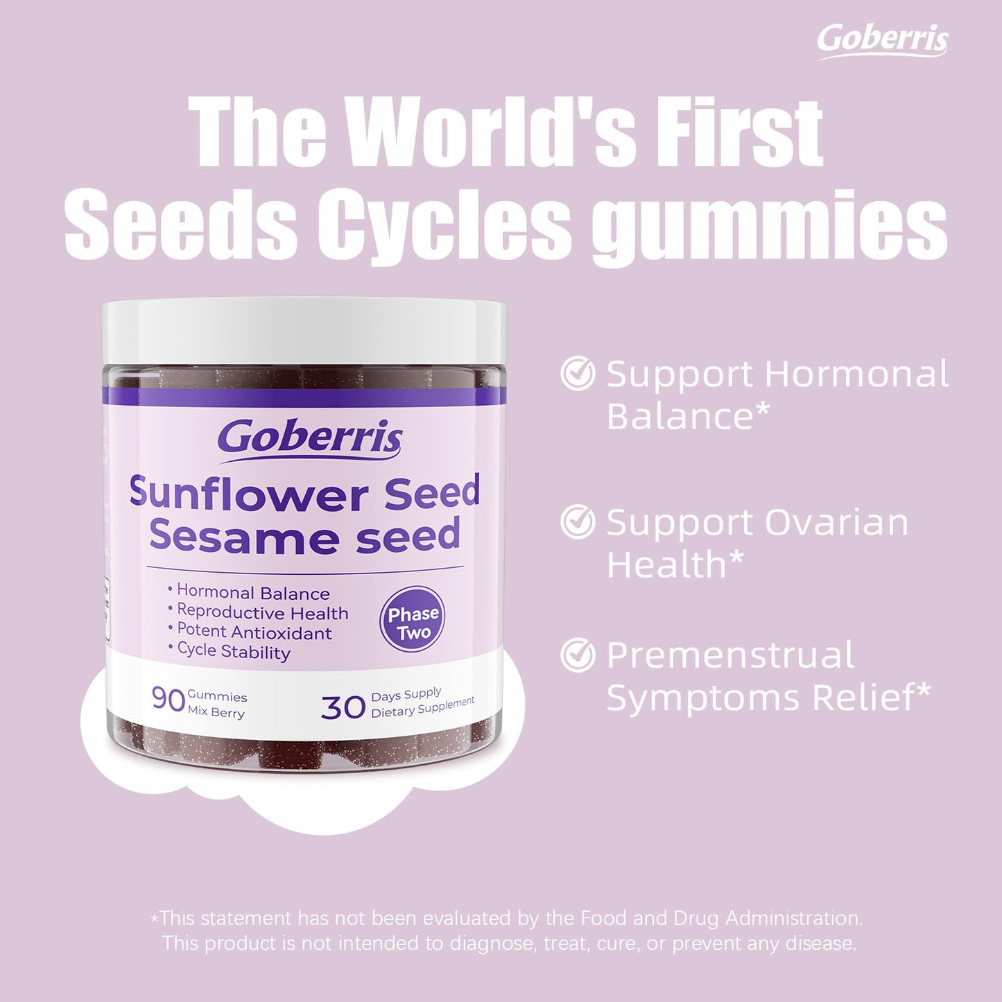 Goberris Seeds Cycles Gummies, 90 Count