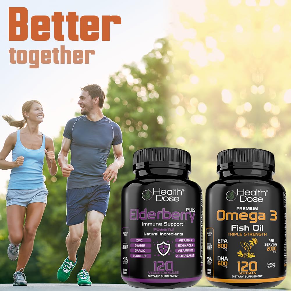 Health Dose Elderberry Plus Capsules 120 Capsules