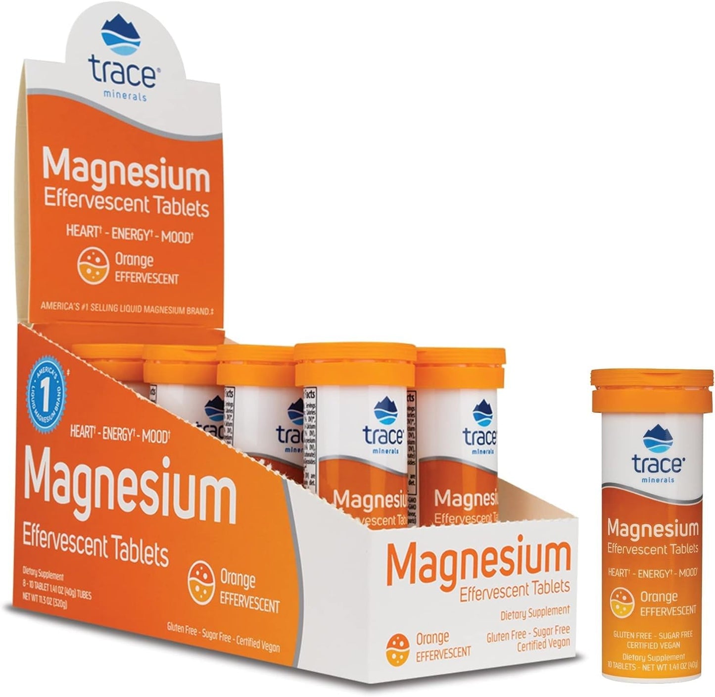 Trace Minerals Magnesium Effervescent Tablet, 10 Tablets