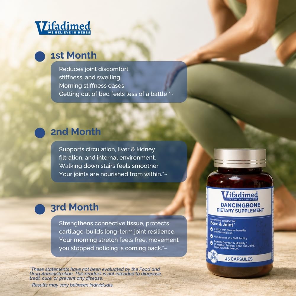 VIFADIMED Support Joint for Men and Women, Blood Circulation, Healthy Inflammatory Response, Joint Health, Comfort, Mobility, Flexibility Capsules, 90 Count