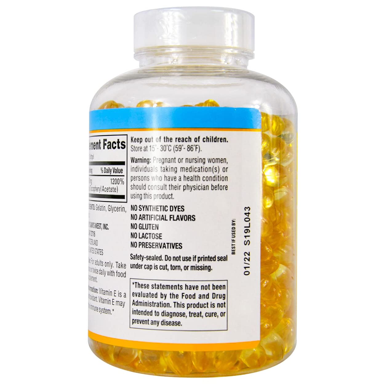 Member's Mark Vitamin E 180mg Softgels 500