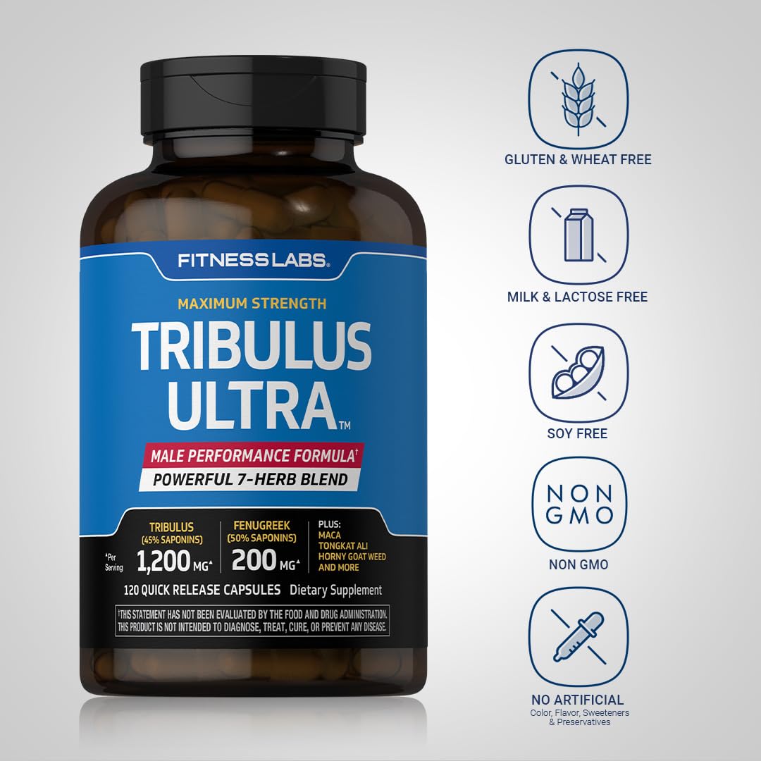 Fitness Labs Tribulus Terrestris for Men Capsules 120 Count